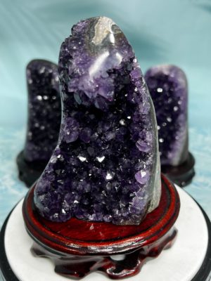 烏拉圭紫晶鎮-高品深紫水晶擺件 開智慧 招貴人 招財開運-s7