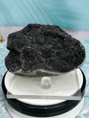 特殊精品-烏拉圭天然黑細晶 糖霜意象